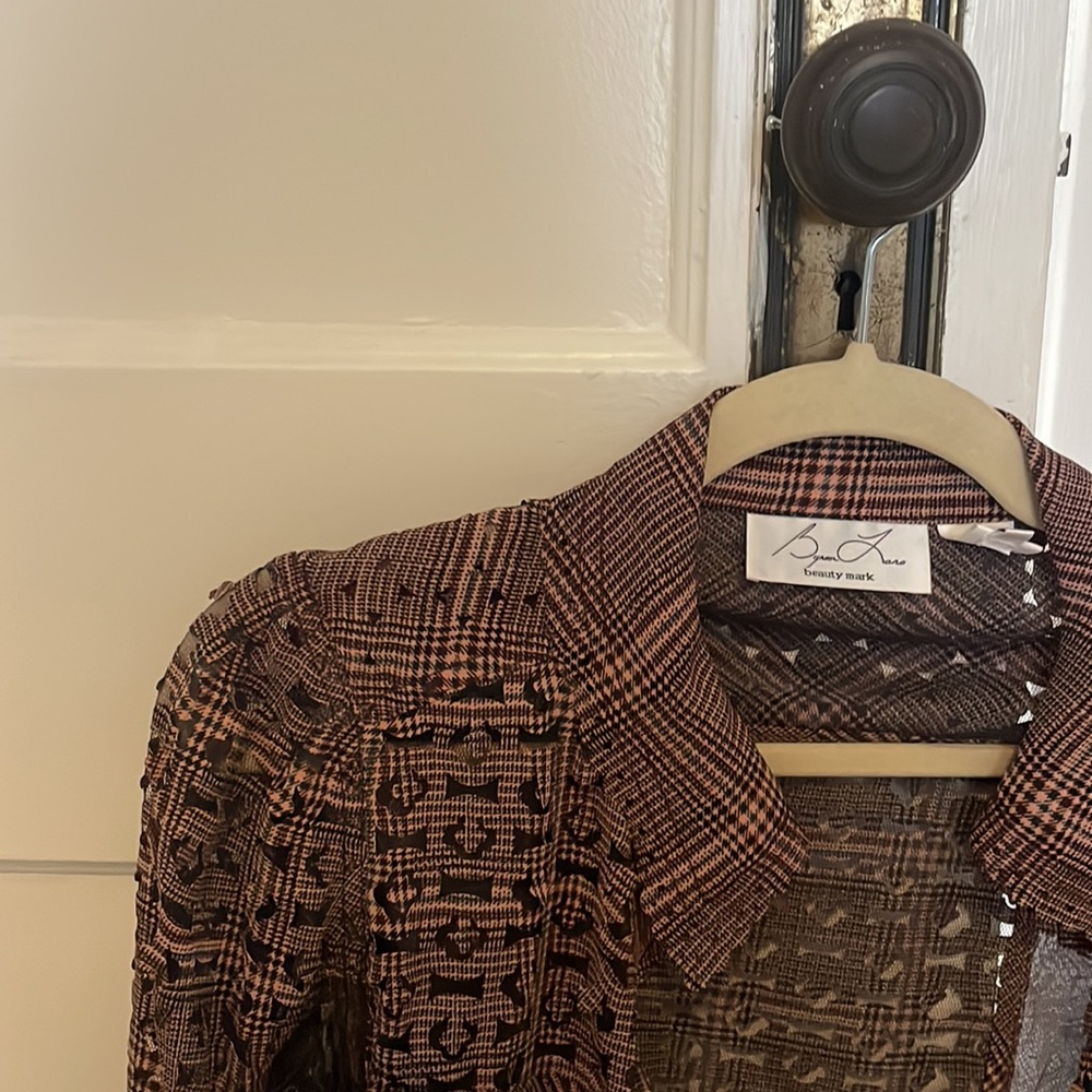 Plaid Lasercut Thin Jacket - image 2